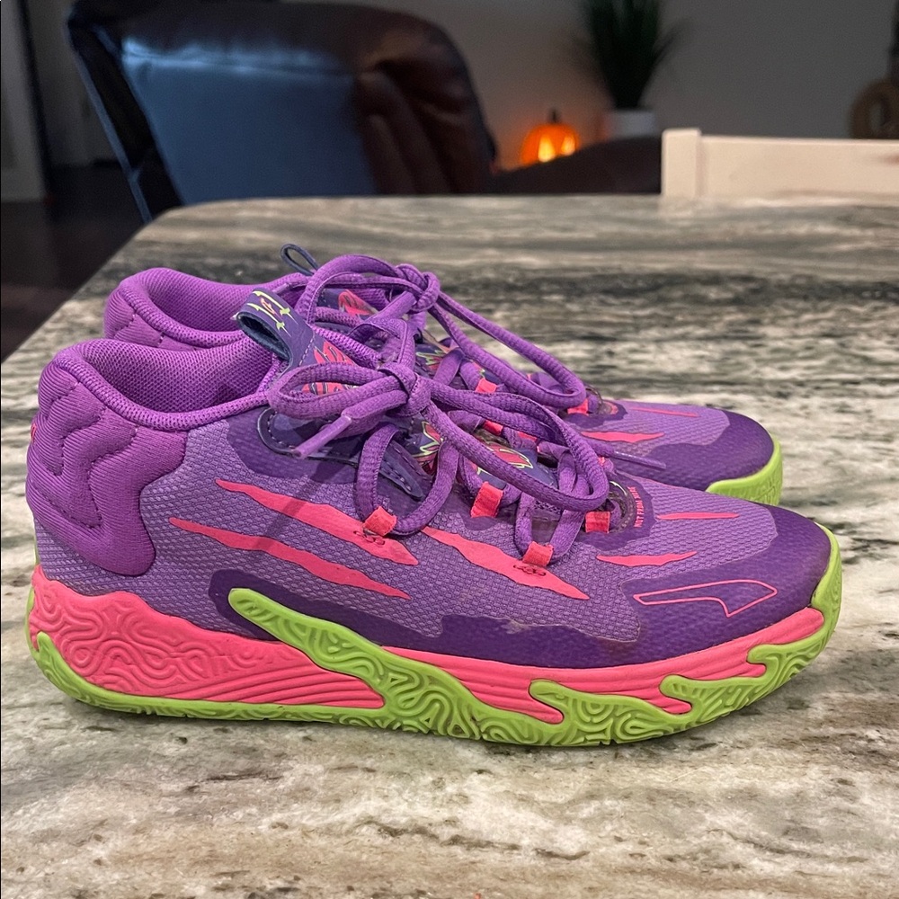 Puma Kids Sneakers in Purple and Green